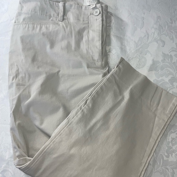 Talbots Other - Talbots Petites Women's Cotton Stretch Jeans Cropped Size 12P Light Khaki/Beige